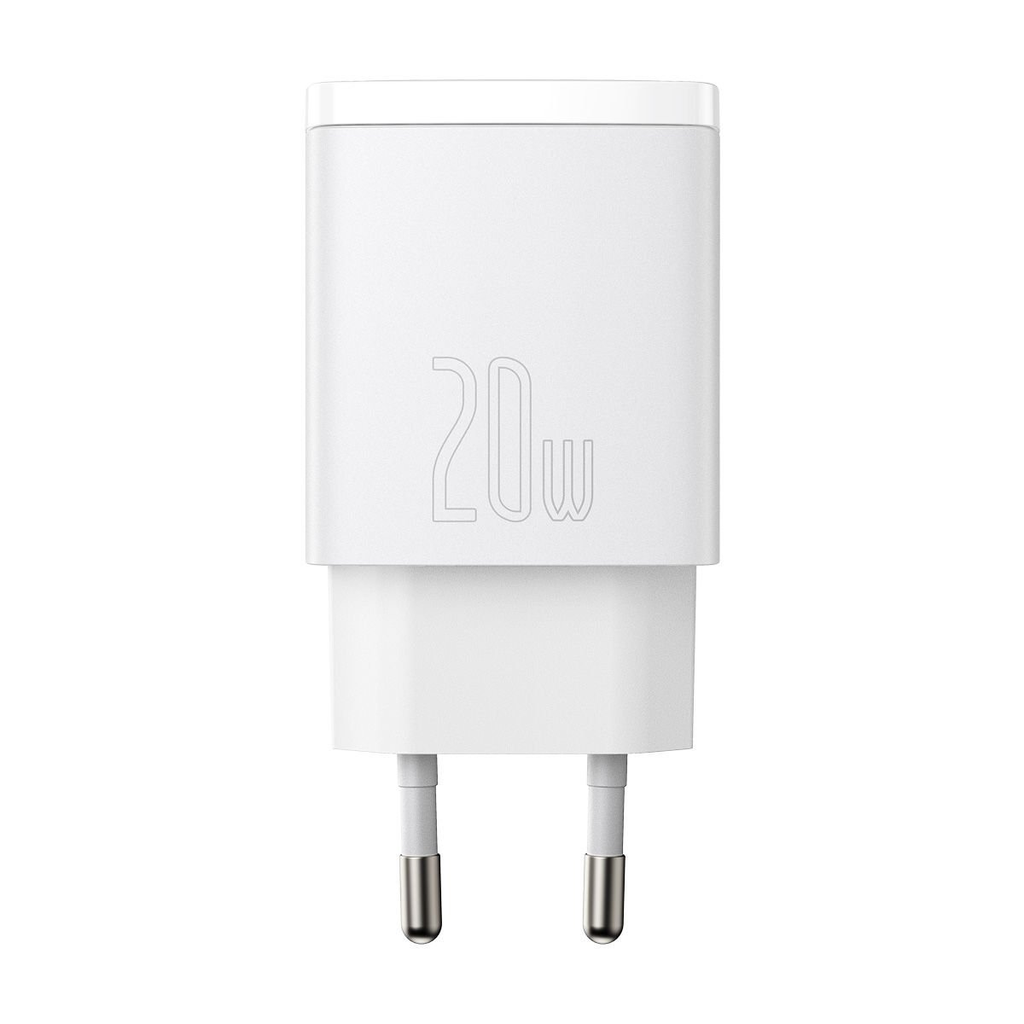 Baseus Compact 20W USB + TYPE-C Çıkışlı QC3.0 Hızlı Şarj Başlığı Şarj Aleti