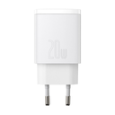 Baseus Compact 20W USB + TYPE-C Çıkışlı QC3.0 Hızlı Şarj Başlığı Şarj Aleti
