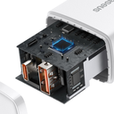 Baseus Compact 20W USB + TYPE-C Çıkışlı QC3.0 Hızlı Şarj Başlığı Şarj Aleti