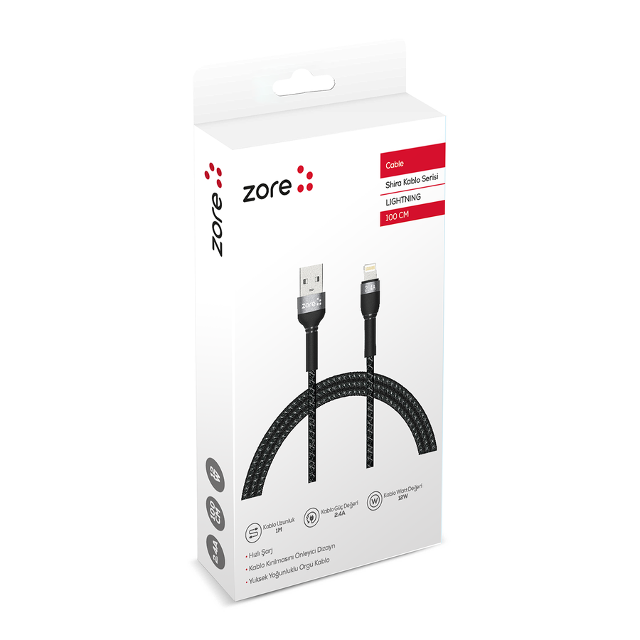 Zore Shira Serisi Lightning USB Kablo 1m - 1