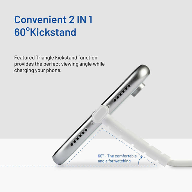 Roar Kick Stand Data Lightning Usb Kablo - 1