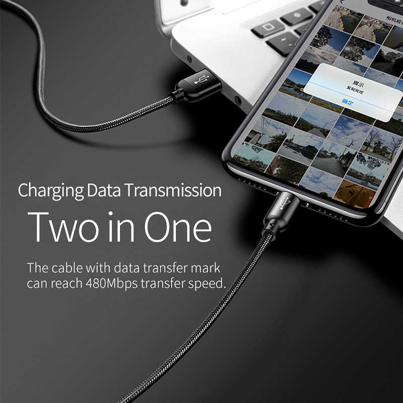 Wiwu YZ100 Dual Lightning + Micro Usb Kablo - 3