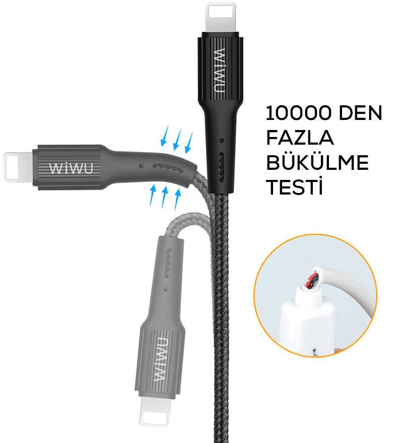 Wiwu G10 Gear Charging Micro Kablo - 3