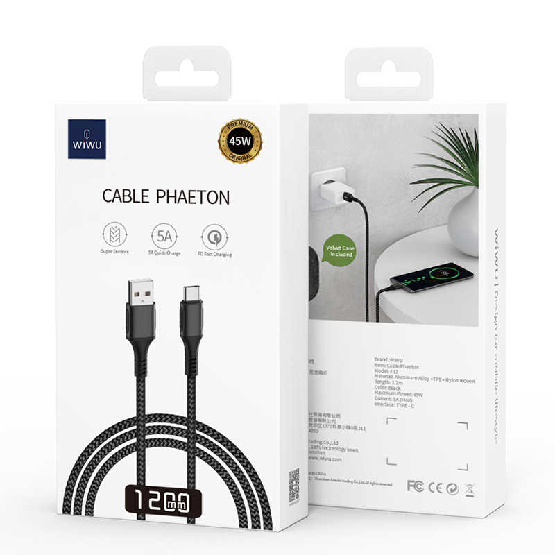 Wiwu F12 Kablo Phaeton Type-C Usb Kablo - 4