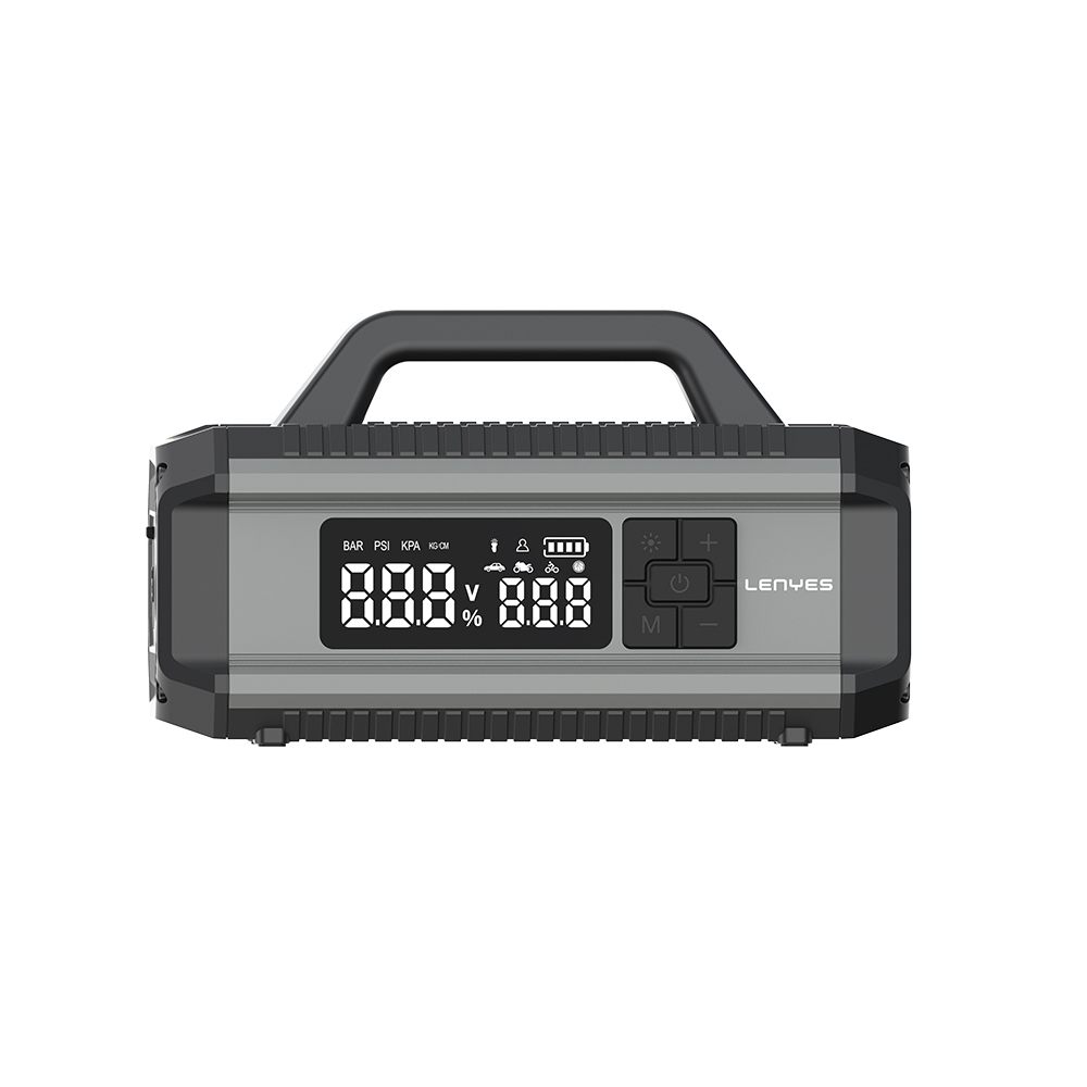 Lenyes LCI202 LED Işıklı Araç Akü Acil Durum Takviye Güç Kaynağı ve Hava Kompresörü 12V 150W 10000mAh - 3