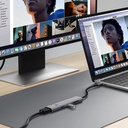 Wiwu Wi-HB8001 Travel Serisi 8in1 HDMI (4K@60Hz) Girişli 100W PD Type-C Hub Bağlantı İstasyonu - 4