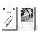 Wiwu Wi-HB8001 Travel Serisi 8in1 HDMI (4K@60Hz) Girişli 100W PD Type-C Hub Bağlantı İstasyonu - 5