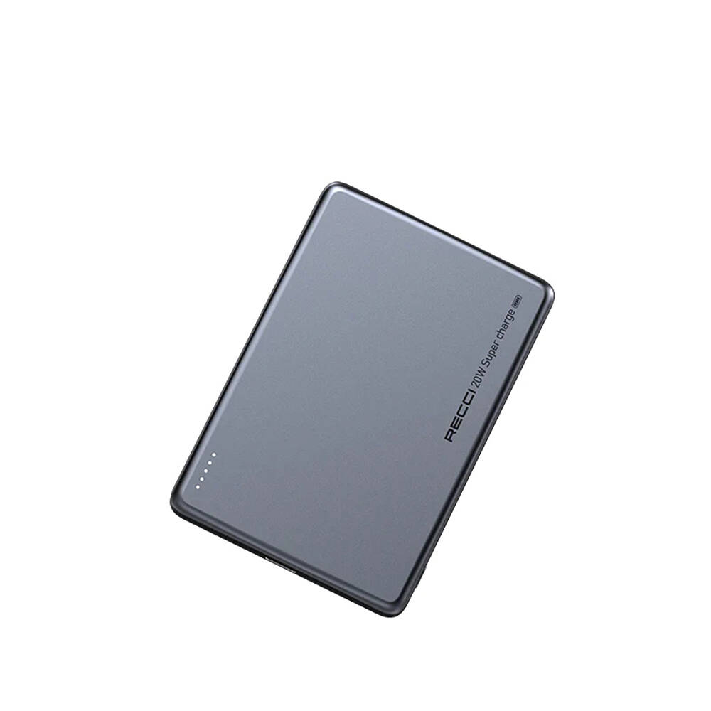 Recci RPB-W20 Taşınabilir Wireless Şarj ve PD Hızlı Şarj Özellikli Powerbank 15W 4900mAh - 1