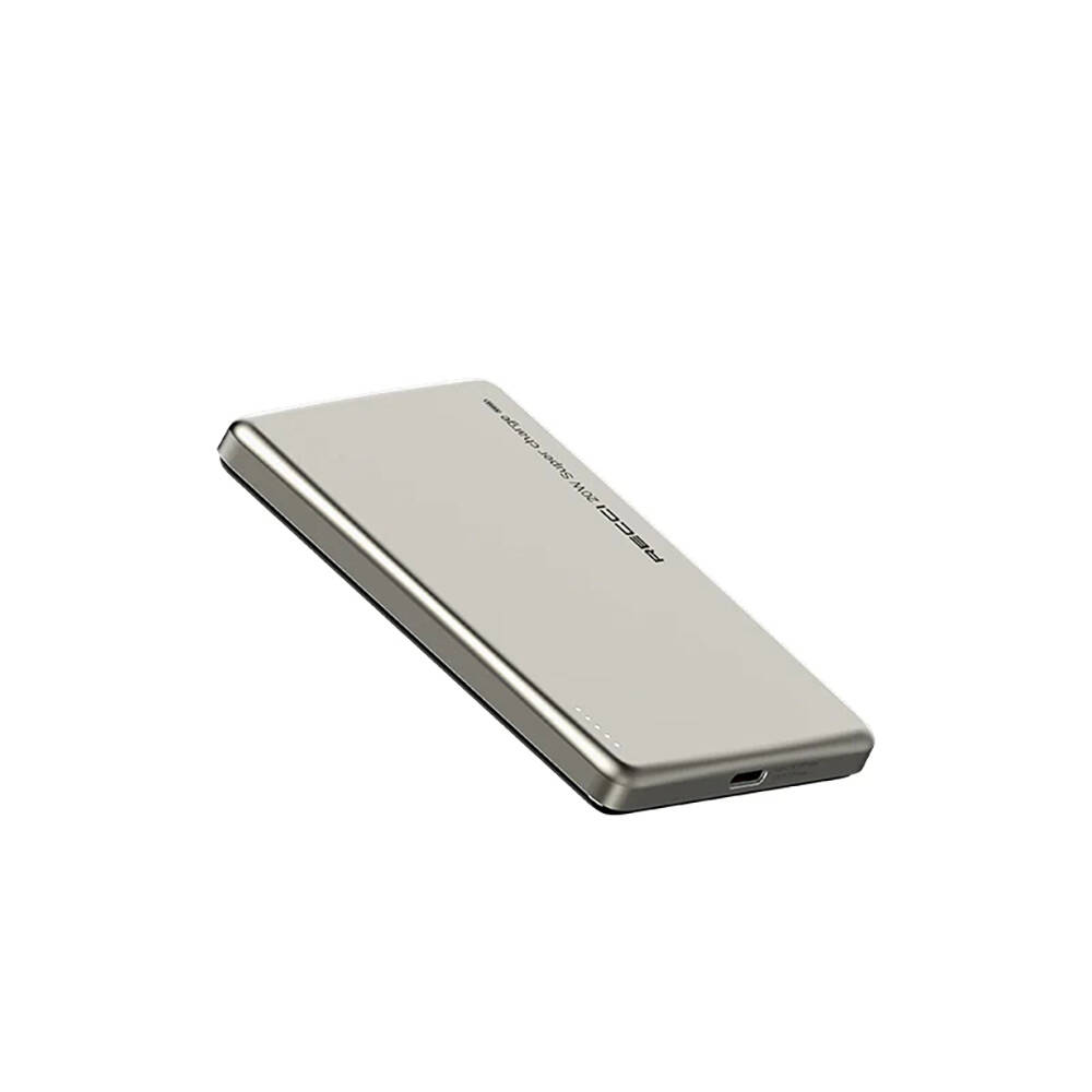 Recci RPB-W20 Taşınabilir Wireless Şarj ve PD Hızlı Şarj Özellikli Powerbank 15W 4900mAh - 2