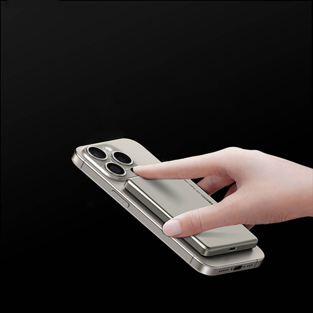 Recci RPB-W20 Taşınabilir Wireless Şarj ve PD Hızlı Şarj Özellikli Powerbank 15W 4900mAh - 5