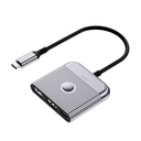 Wiwu Wi-HB8002 Travel Serisi 3in1 HDMI (4K@60Hz) Girişli 100W PD Type-C Hub Bağlantı İstasyonu - 1