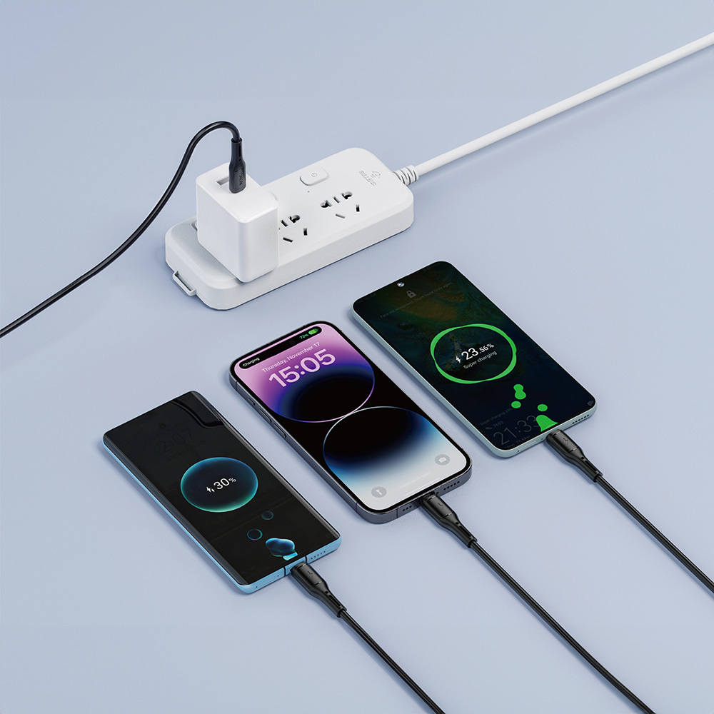 Wiwu Wi-C046E Starlink Serisi 3in1 USB-A to Lightning – Type-C – Micro Şarj ve Data Kablosu 60W 1.2M - 5