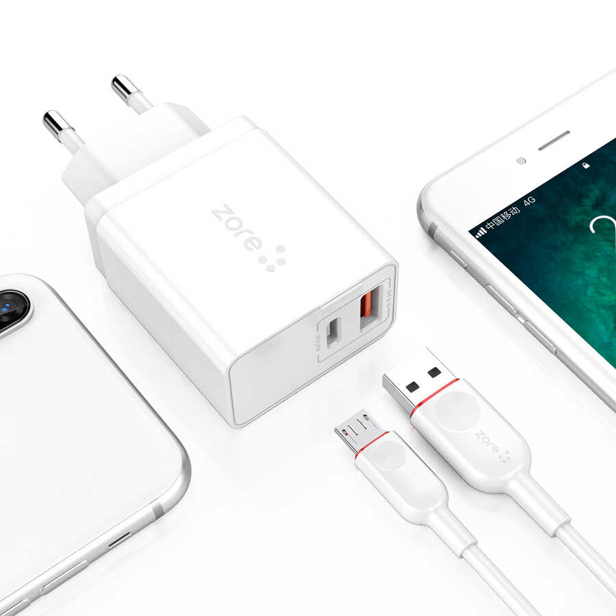 ​Zore XMac Serisi ZR-X2 Micro 2 in 1 Şarj Seti - 2