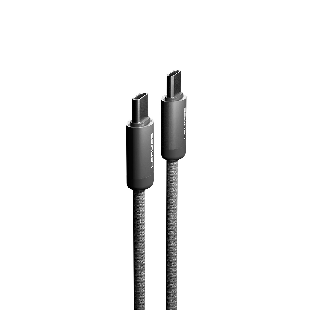 Lenyes LC527 Spiral Magnetik Örgülü Tasarım Type-C to Type-C Hızlı Şarj Özellikli Data ve Şarj Kablosu 60W 1M - 6