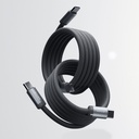 Lenyes LC527 Spiral Magnetik Örgülü Tasarım Type-C to Type-C Hızlı Şarj Özellikli Data ve Şarj Kablosu 60W 1M - 10