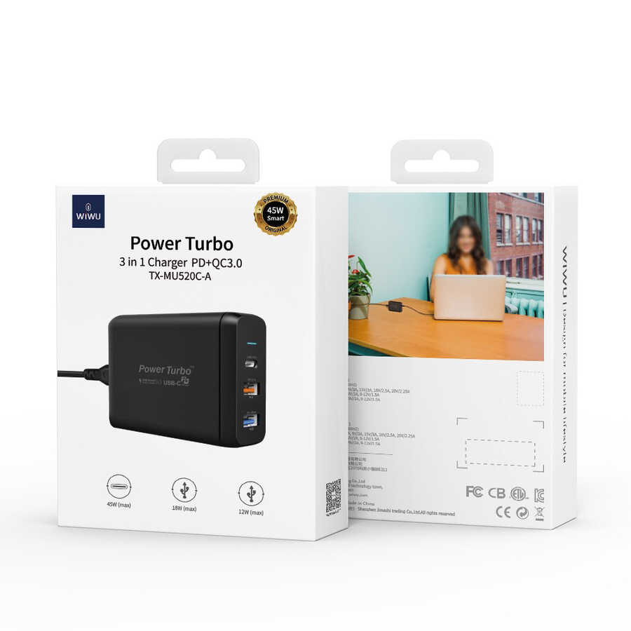 Wiwu PD Power Turbo TX-MU520C-A Universal Şarj Adaptörü - 4