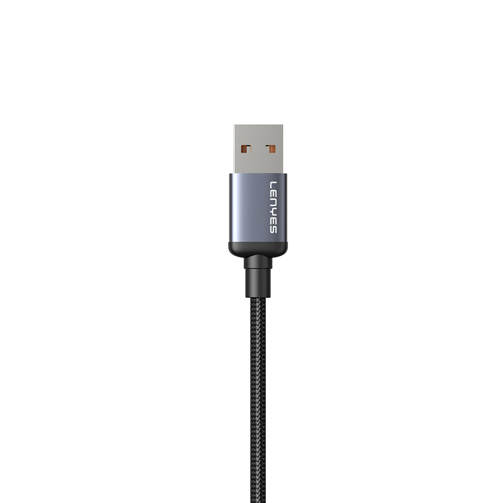 Lenyes LC529 USB-A to Type-C LED Dijital Göstergeli Hızlı Şarj Özellikli Data ve Şarj Kablosu 66W 1M - 5