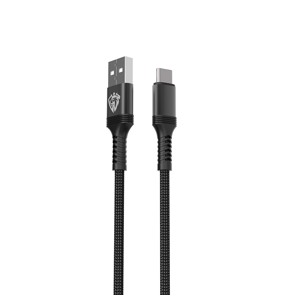 Lenyes LC980 USB-A to Type-C LED Hızlı Şarj Özellikli Örgülü Data ve Şarj Kablosu 1M 2.4A - 1