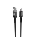 Lenyes LC980 USB-A to Type-C LED Hızlı Şarj Özellikli Örgülü Data ve Şarj Kablosu 1M 2.4A - 2