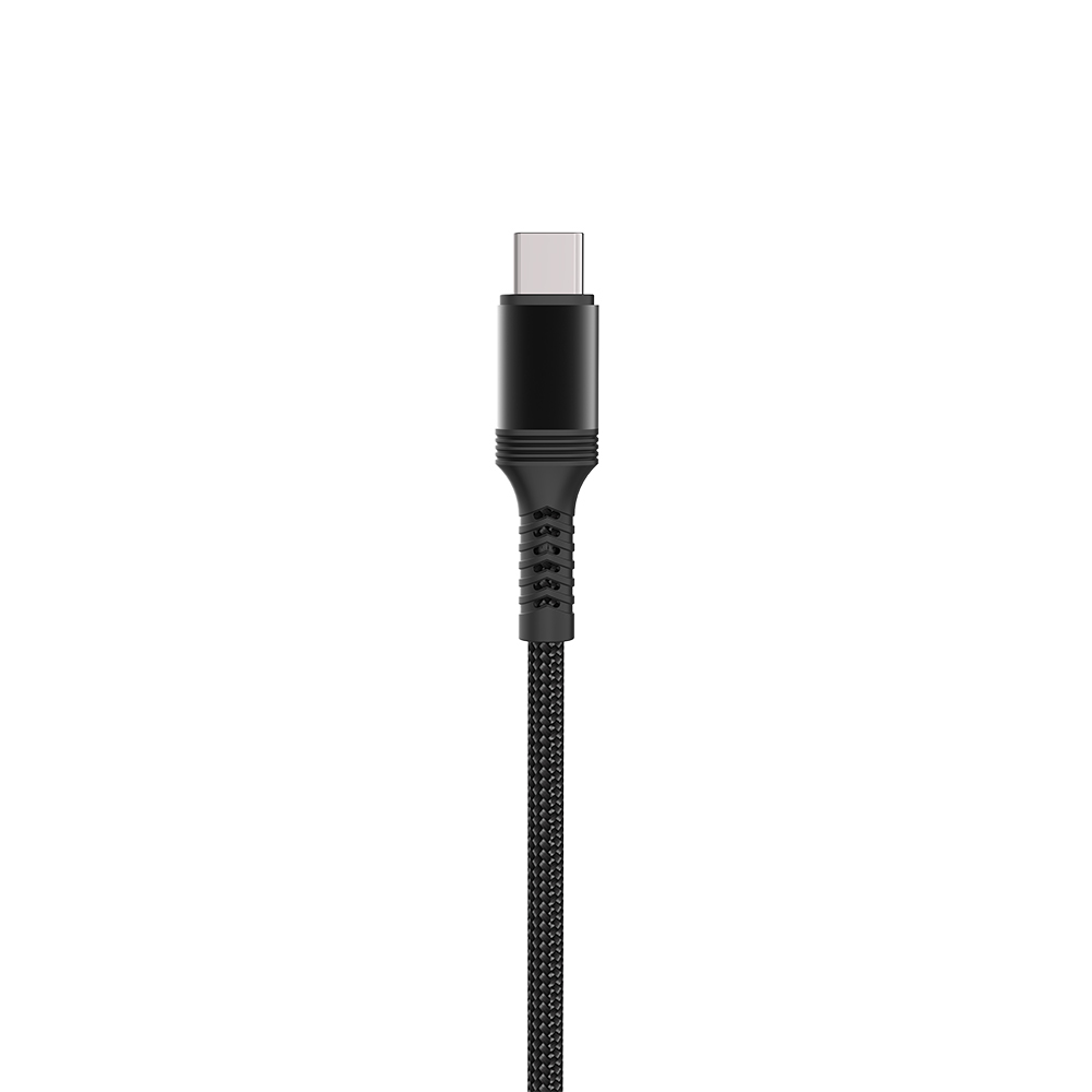 Lenyes LC980 USB-A to Type-C LED Hızlı Şarj Özellikli Örgülü Data ve Şarj Kablosu 1M 2.4A - 3