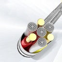Lenyes LC980 USB-A to Type-C LED Hızlı Şarj Özellikli Örgülü Data ve Şarj Kablosu 1M 2.4A - 5