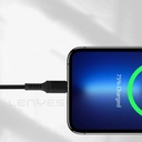 Lenyes LC980 USB-A to Type-C LED Hızlı Şarj Özellikli Örgülü Data ve Şarj Kablosu 1M 2.4A - 6