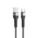 Lenyes LC987 USB-A to Type-C Hızlı Şarj Özellikli Örgülü Data ve Şarj Kablosu 1M 2.4A - 1