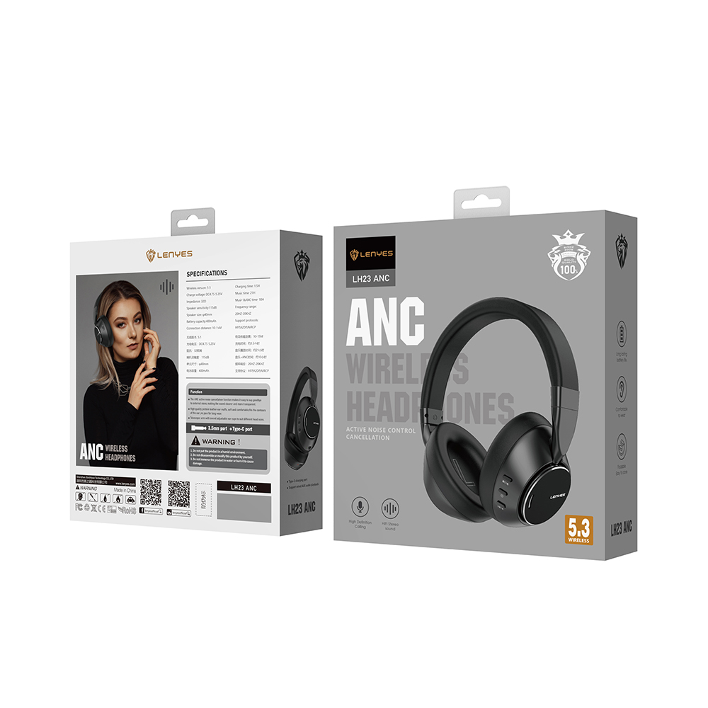 Lenyes LH23 ANC Özellikli Kulak Üstü Bluetooth Kulaklık v5.4 - 1