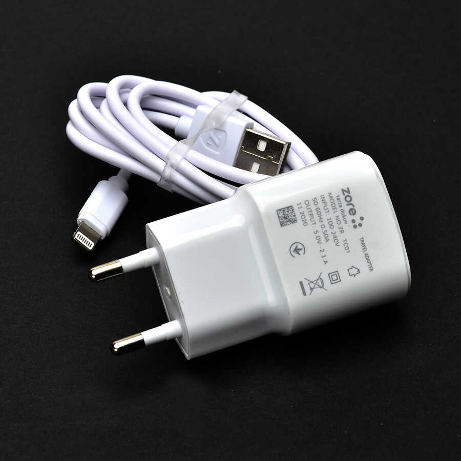 Zore Metro Serisi ZR-TC01 Lightning 2 in 1 Şarj Seti - 1