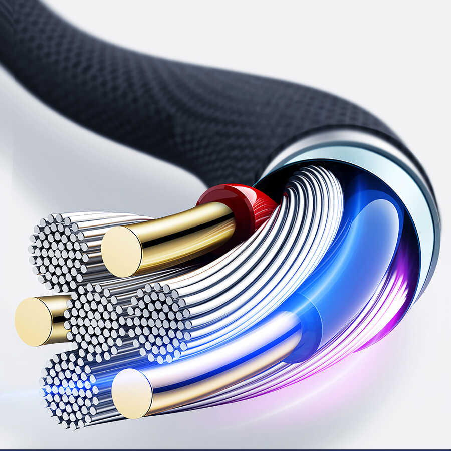 Wiwu ED-105 2 in 1 USB A- Type-C to Lightning Elite Data Kablo - 3