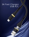 Wiwu ED-106 2 in 1 USB A- Type-C to Type-C Elite Data Kablo - 2