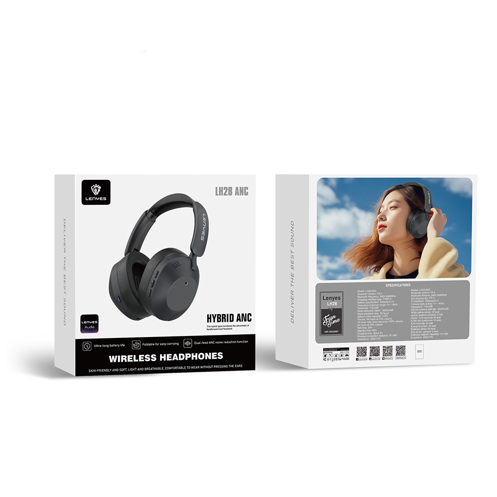 Lenyes LH28 Katlanabilir Tasarımlı ANC Özellikli ENC Teknolojili Kulak Üstü Bluetooth Kulaklık v5.4 - 7