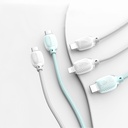 Lenyes LC536 Type-C to Type-C PD Örgü Tasarımlı Hızlı Şarj Özellikli Data ve Şarj Kablosu 60W 1M - 2
