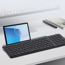Lenyes WK106 Sessiz Tuş Tasarımlı Entegre Stand Bölmeli Çift Bluetooth Bağlantılı 2.4G Kablosuz Klavye - 8