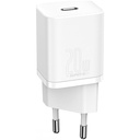 Baseus Super Si 1C 20W Hızlı Şarj Adaptörü + Type-C to Lightning iPhone 1m Şarj Kablosu