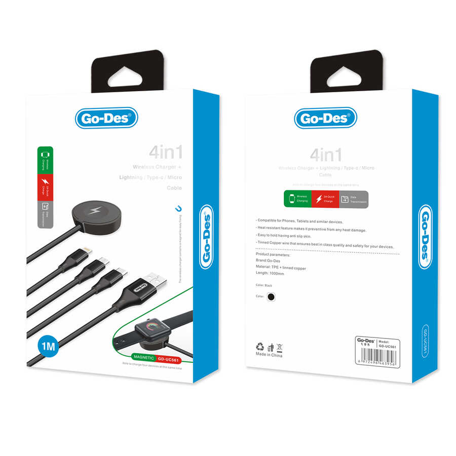 Go Des GD-UC561 4 in 1 Usb Kablo - 1
