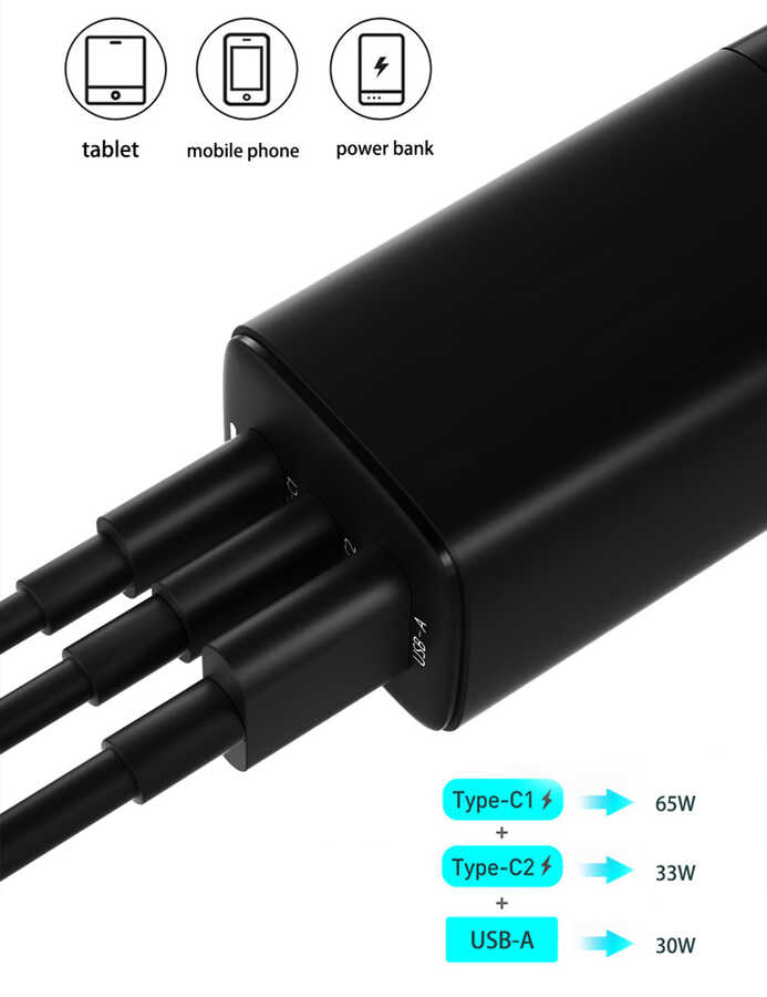 Wiwu GaN Tech GTC6521-65W Power Adaptör - 7