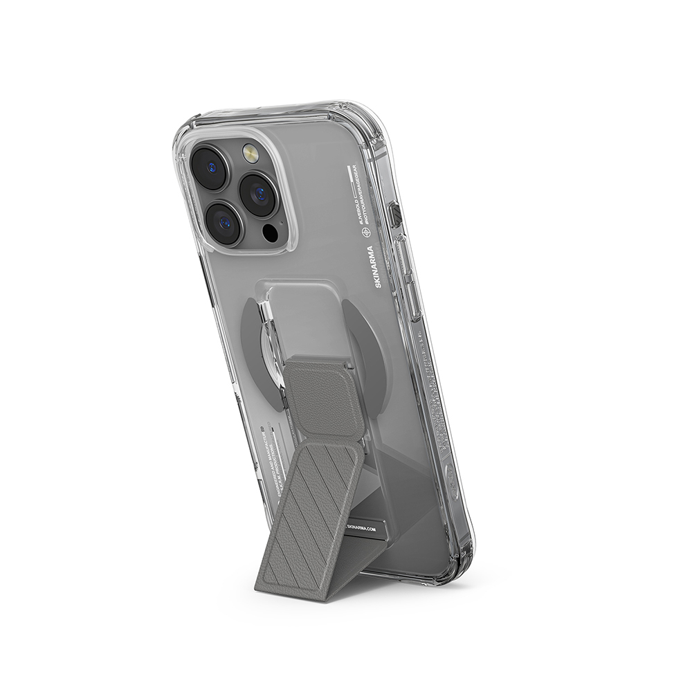 Apple iPhone 16 Pro Max Uyumlu Kılıf Magsafe Şarj Özellikli Teknoloji Desenli Standlı Skinarma Axon Kapak - 7