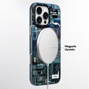 Apple iPhone 15 Pro Max Uyumlu Kılıf Magsafe Şarj Özellikli Youngkit 360° Standlı Technology Serisi Kapak - 6