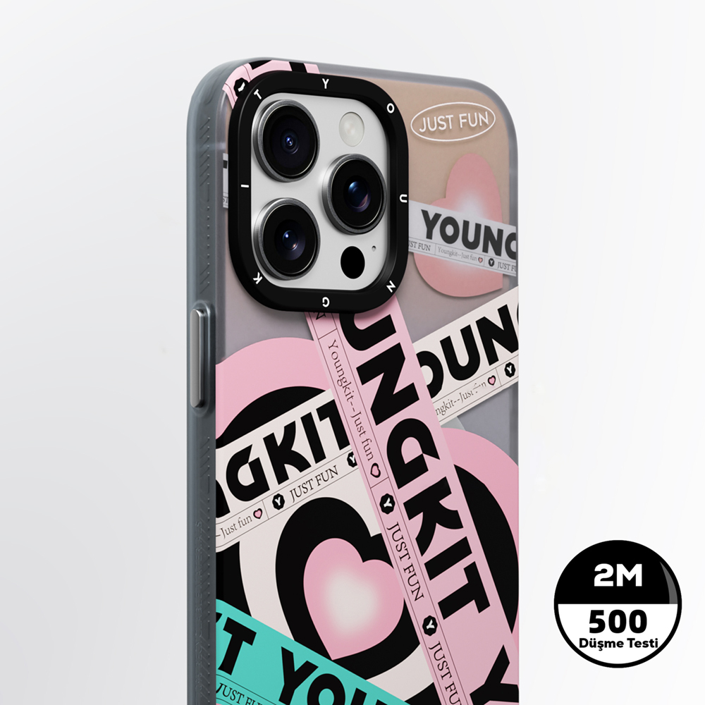 Apple iPhone 15 Pro Max Uyumlu Kılıf Magsafe Şarj Özellikli Airbagli Çift Katmanlı Youngkit Flipped Serisi Kapak - 8