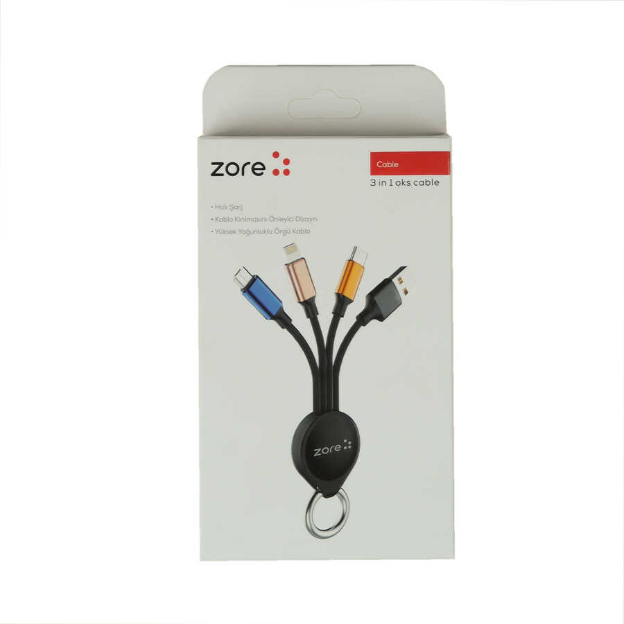 Zore OKS 3 in 1 Usb Kablo - 2