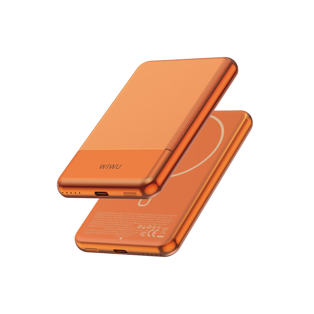 Wiwu Wi-P088 LED Işık Göstergeli PD 20W Kablosuz Powerbank 5000mAh 15W - 4