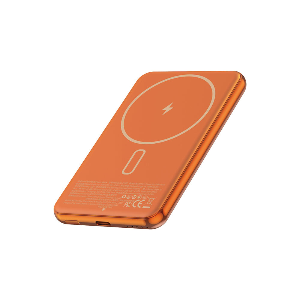 Wiwu Wi-P088 LED Işık Göstergeli PD 20W Kablosuz Powerbank 5000mAh 15W - 5