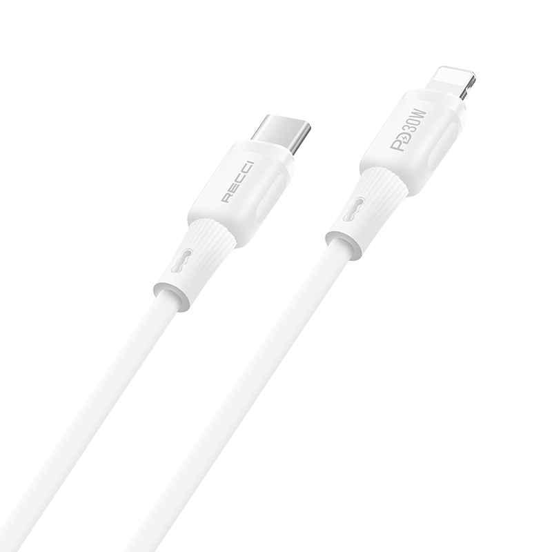 Recci RS52CL Type-C to Lightning PD Hızlı Şarj Özellikli Data ve Şarj Kablosu 30W 1M - 1