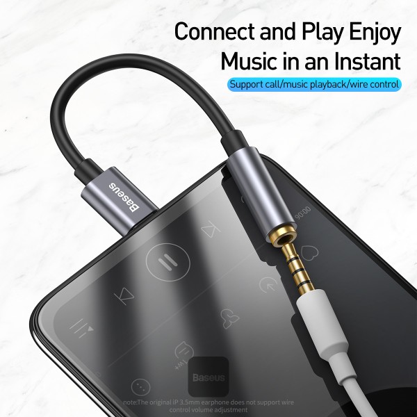 Baseus iPhone 15 ve 16 Tüm Serilere Uyumlu Type-C to 3.5mm Kulaklık Dönüştürücü Ses Adaptörü