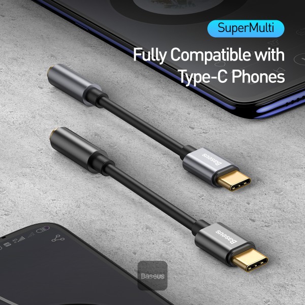 Baseus iPhone 15 ve 16 Tüm Serilere Uyumlu Type-C to 3.5mm Kulaklık Dönüştürücü Ses Adaptörü