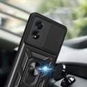 Oppo A38 Uyumlu Kılıf Magnetik Standlı Kamera Korumalı Zore Sürgülü Vega Kapak - 3