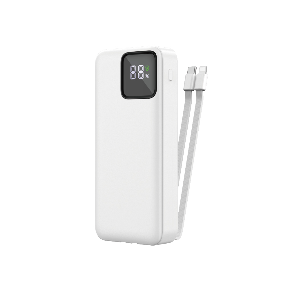 Wiwu JC-22 Dijital LED Ekran Şarj Göstergeli Type-C ve Lightning Kablolu Powerbank 22.5W 20000mAh - 3