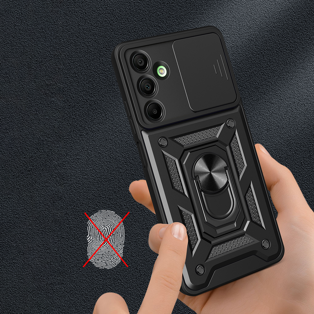 Samsung Galaxy A16 Uyumlu Kılıf Magnetik Standlı Kamera Korumalı Zore Sürgülü Vega Kapak - 5
