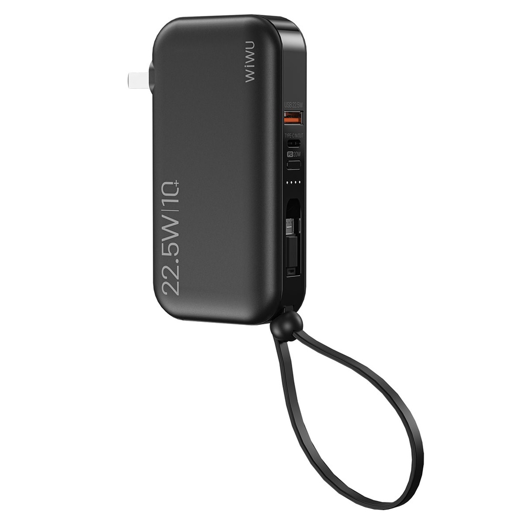 Wiwu JC-23 Micro Type-C ve Lightning Kablolu Şarj Göstergeli PD Powerbank 22.5W 10000mAh - 6